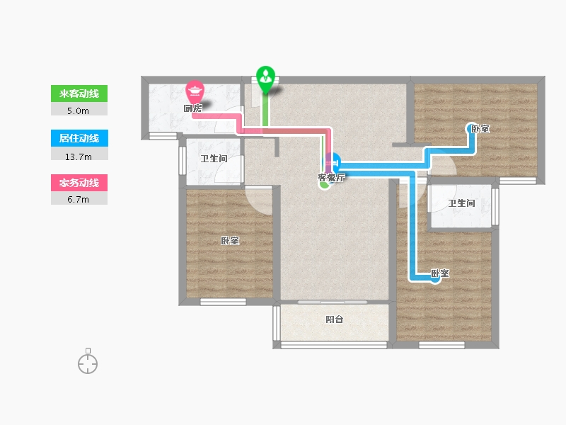 河南省-信阳市-中环荣域宝源-87.01-户型库-动静线