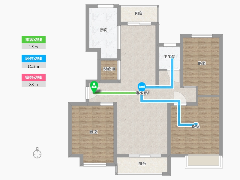 河南省-许昌市-建业北海森林半岛-95.71-户型库-动静线