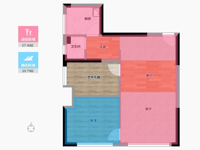 湖南省-长沙市-地泰人民公馆·公寓-50.59-户型库-动静分区