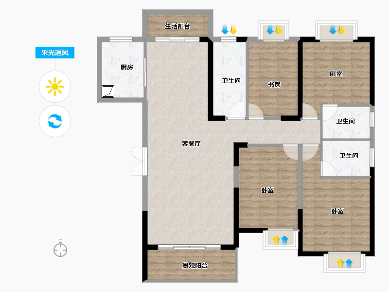 广东省-湛江市-徐闻凤凰谷-132.45-户型库-采光通风