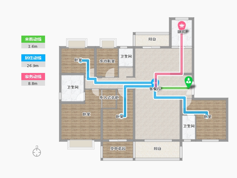 湖北省-宜昌市-长阳碧桂园-174.19-户型库-动静线