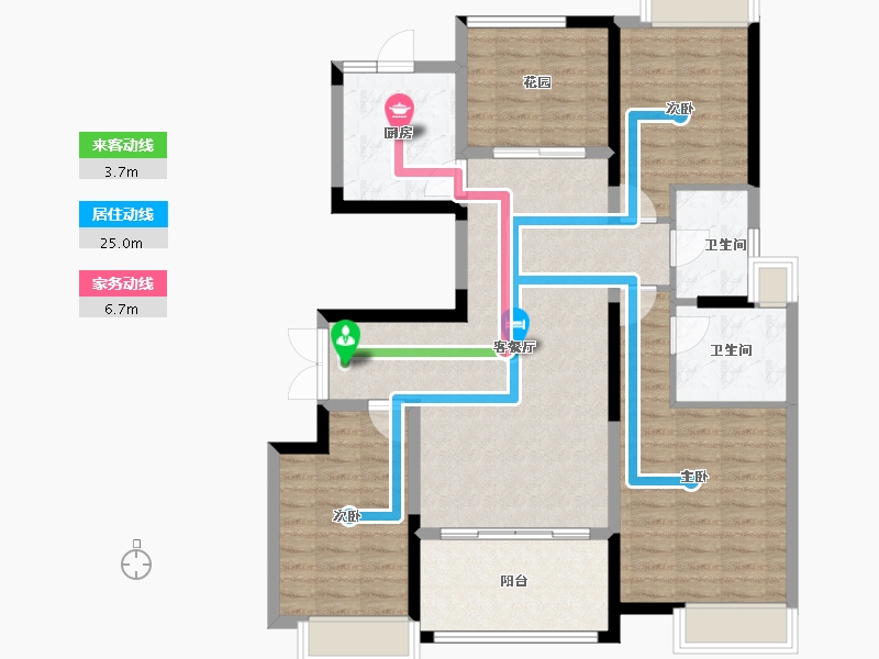 湖南省-湘潭市-湘潭万达广场（万达华府）-103.16-户型库-动静线