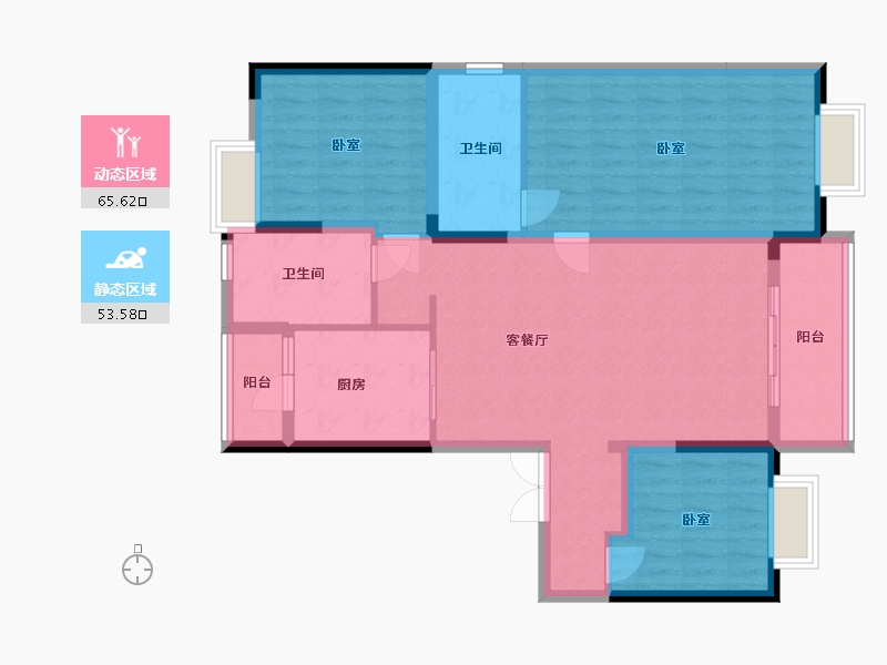 湖北省-武汉市-光谷创新天地-107.09-户型库-动静分区