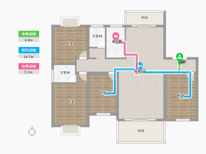 河南省-信阳市-江南印象-134.50-户型库-动静线