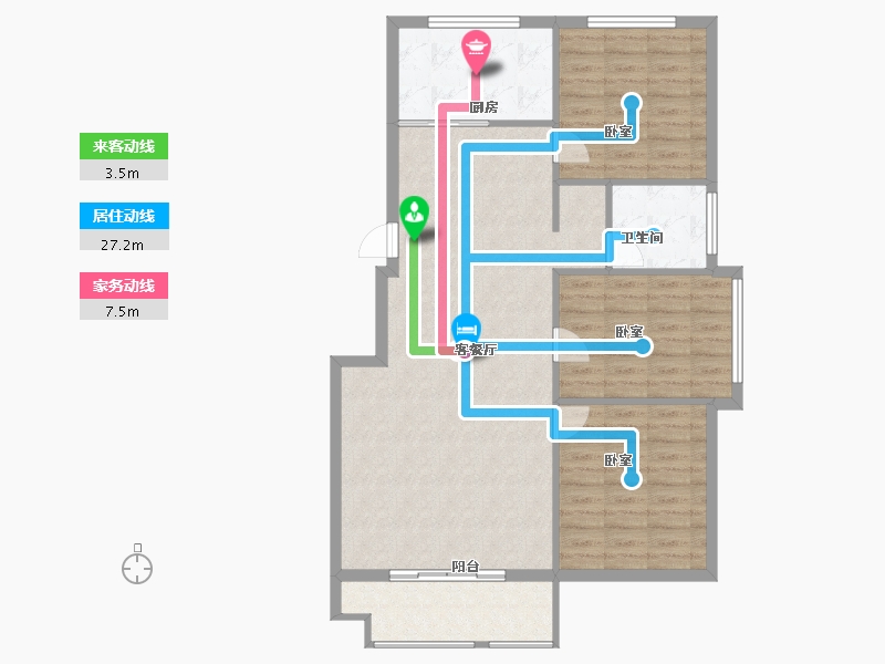 山东省-潍坊市-凤鸣郡和墅-98.00-户型库-动静线