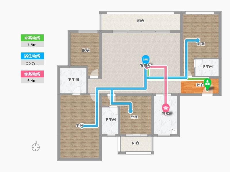 湖南省-长沙市-中海·熙湾-155.14-户型库-动静线