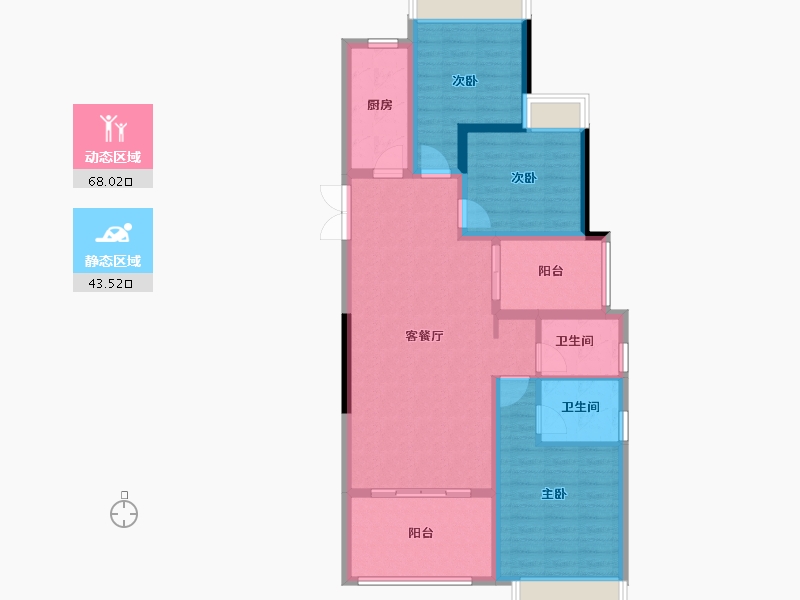 湖南省-湘潭市-湘潭万达广场（万达华府）-100.00-户型库-动静分区