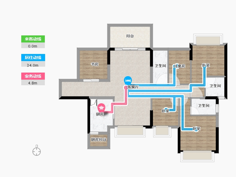 广东省-湛江市-硕基一品-107.84-户型库-动静线