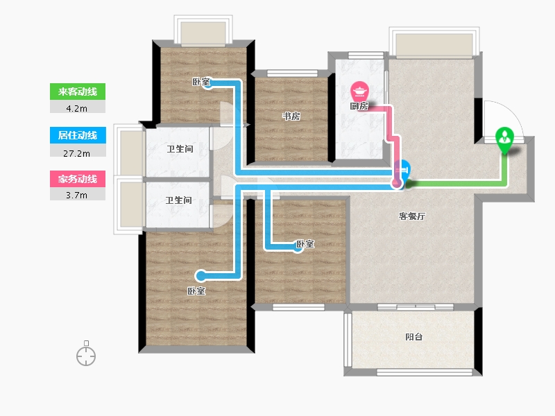 湖北省-武汉市-华润华发梧桐湖国际社区中央公园-101.74-户型库-动静线