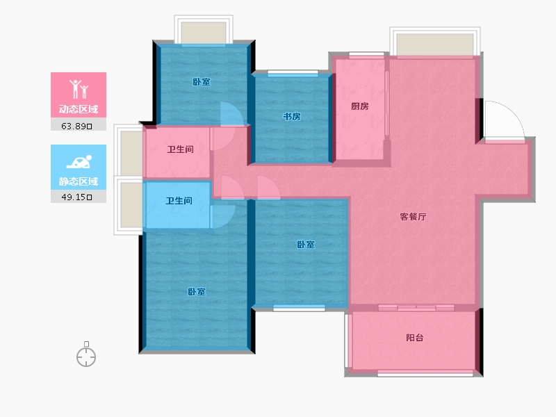 湖北省-武汉市-华润华发梧桐湖国际社区中央公园-101.74-户型库-动静分区