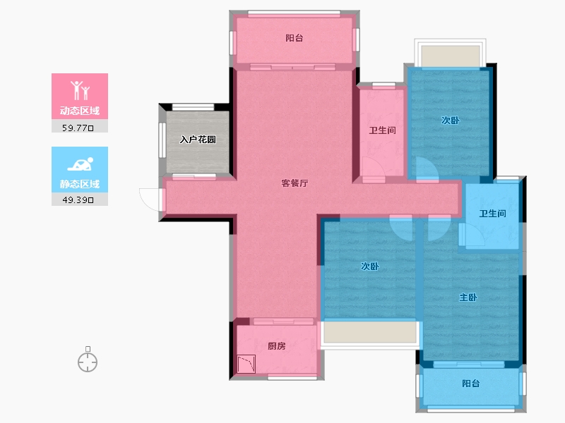 湖南省-湘潭市-火炬学府-101.46-户型库-动静分区