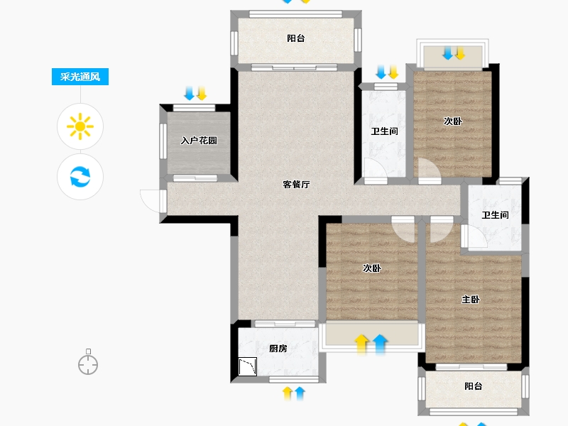 湖南省-湘潭市-火炬学府-101.46-户型库-采光通风