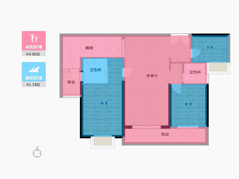 湖北省-武汉市-光谷创新天地-95.45-户型库-动静分区