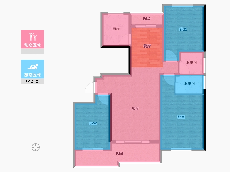 河南省-信阳市-如意城左岸公园（五区）-96.39-户型库-动静分区