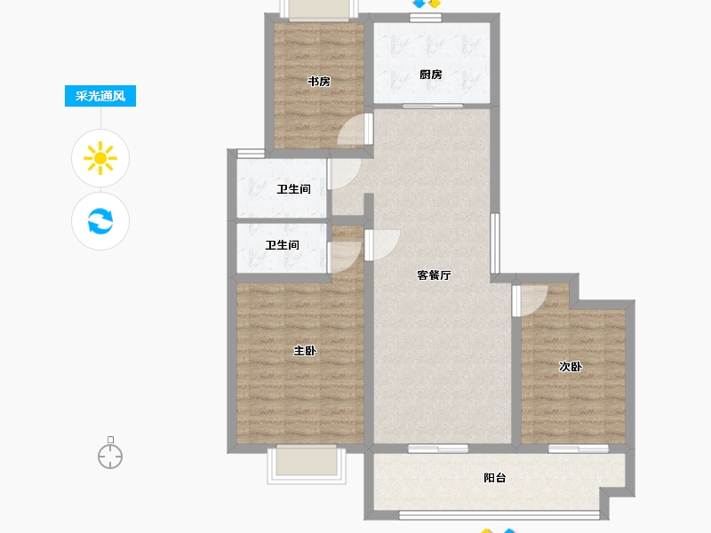 江苏省-盐城市-太和名苑-98.00-户型库-采光通风