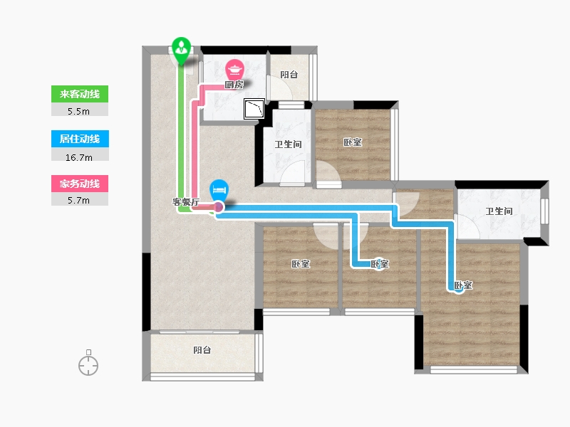 广东省-广州市-龙光天曜-79.00-户型库-动静线