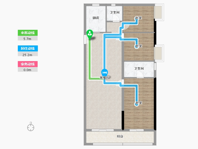 湖北省-武汉市-中建壹品澜荟-104.74-户型库-动静线