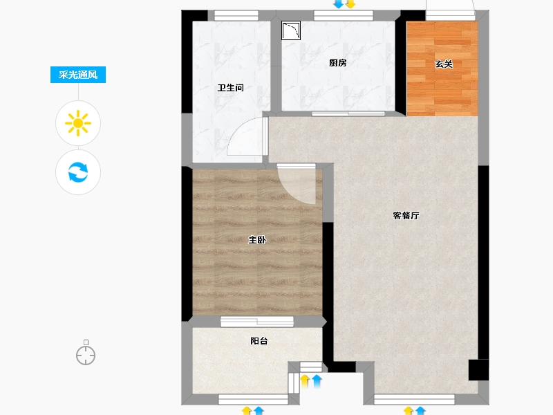 安徽省-宿州市-金皖御景兰庭-50.01-户型库-采光通风