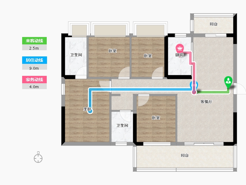 广东省-惠州市-碧桂园十里江南-96.34-户型库-动静线