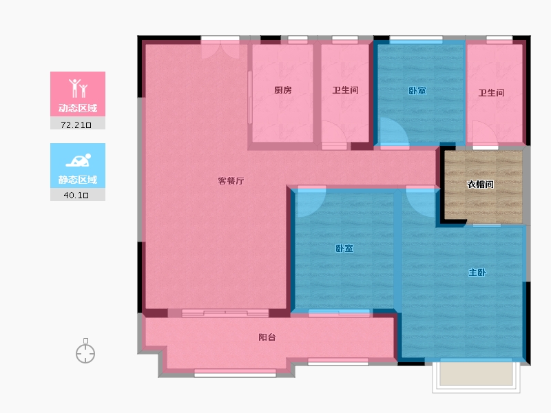 山东省-东营市-东营春风十里-106.06-户型库-动静分区