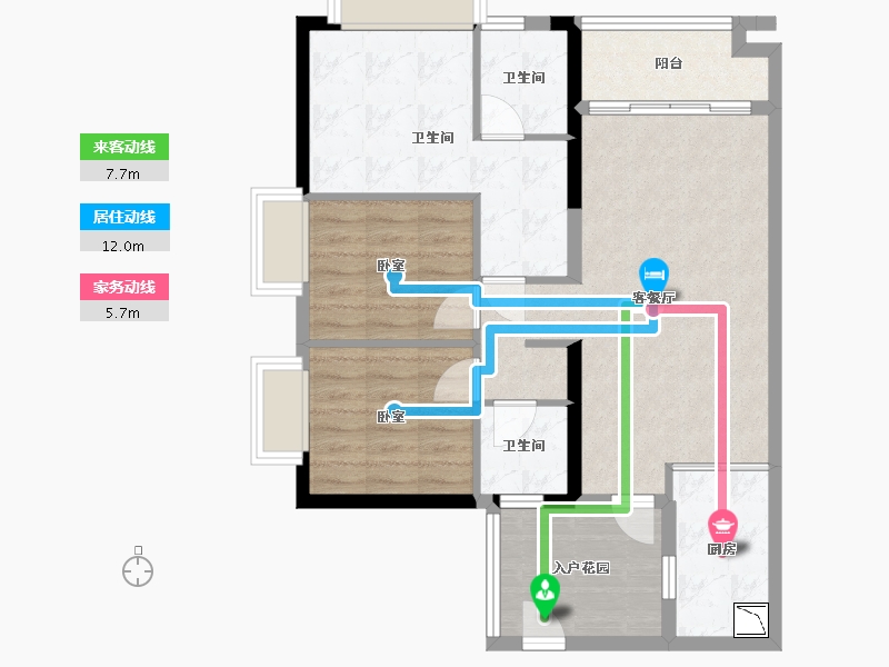 广东省-广州市-龙湖首开天宸原著-79.87-户型库-动静线