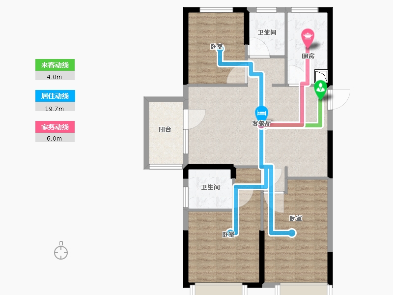 湖北省-武汉市-紫菱东岸-91.32-户型库-动静线