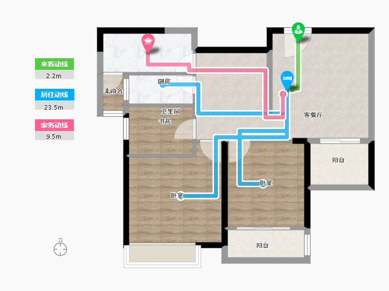 广东省-汕头市-海璇明珠-82.70-户型库-动静线