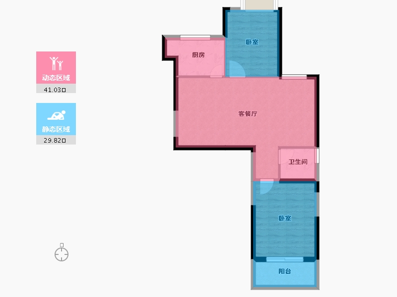 湖北省-荆州市-合汇·公园天下-63.51-户型库-动静分区