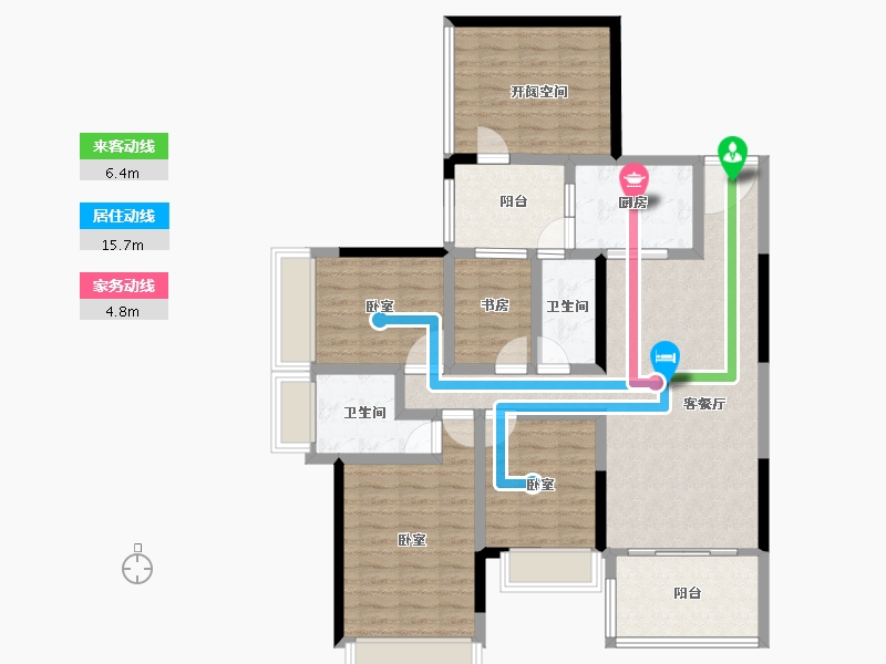 广东省-湛江市-康馨嘉园-111.65-户型库-动静线