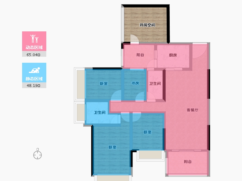 广东省-湛江市-康馨嘉园-111.65-户型库-动静分区