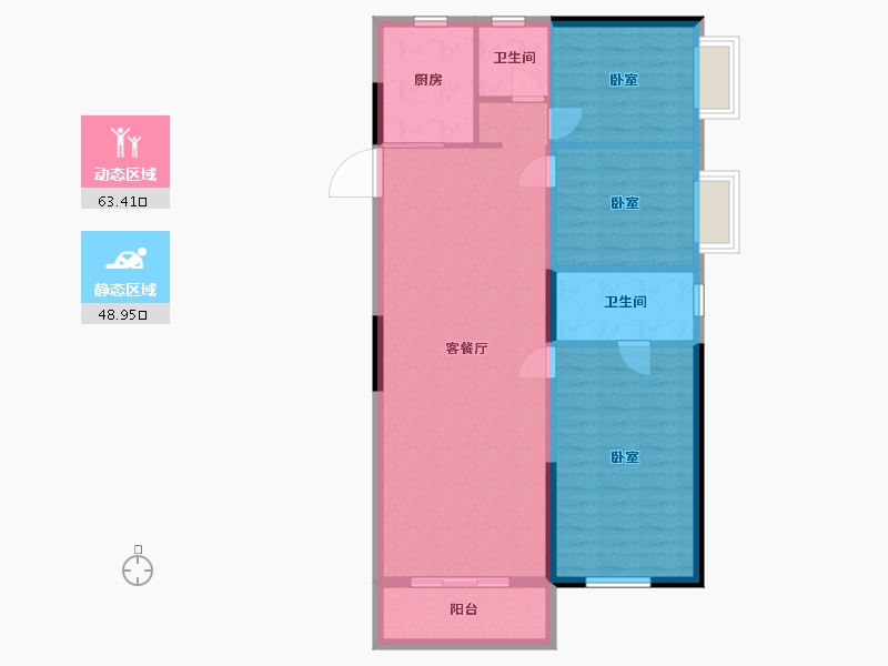 湖北省-武汉市-中建壹品澜荟-102.74-户型库-动静分区