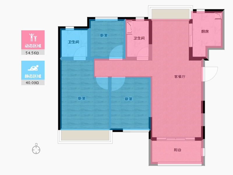 广东省-广州市-保利紫山花园-84.00-户型库-动静分区