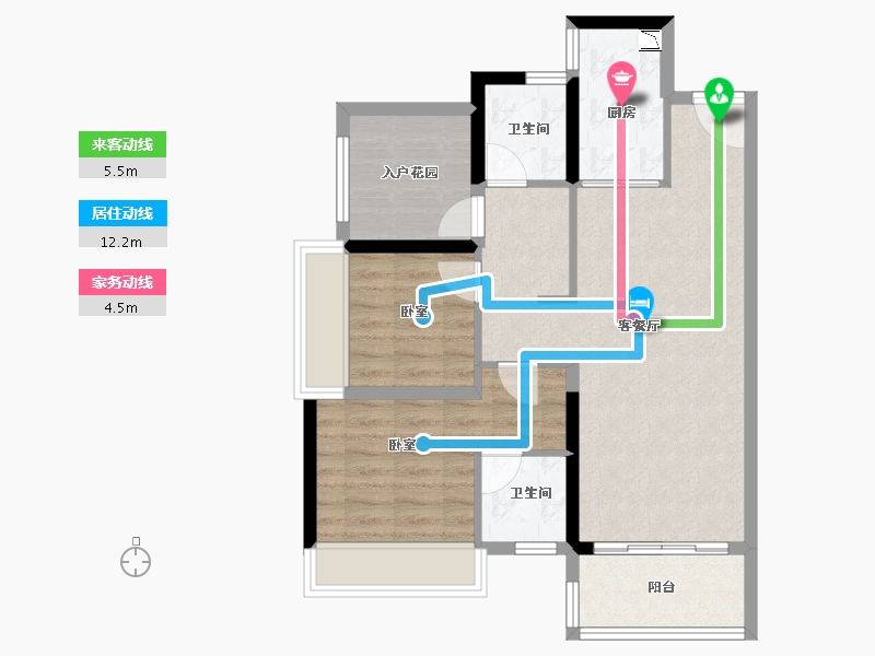 广东省-广州市-保利紫山花园-73.00-户型库-动静线