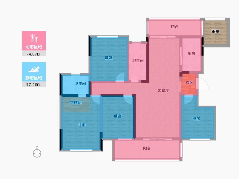 广西壮族自治区-贺州市-钟山彰泰城-121.61-户型库-动静分区