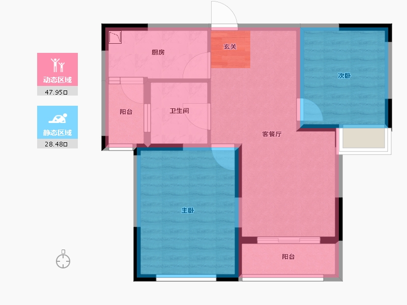 安徽省-宿州市-天鹅湾国际滨水社区-67.79-户型库-动静分区