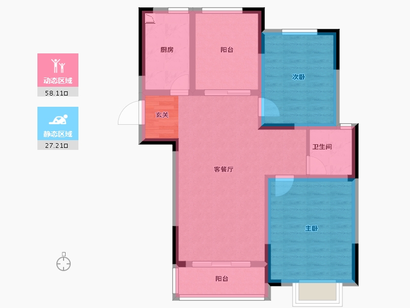 安徽省-宿州市-天鹅湾国际滨水社区-75.84-户型库-动静分区