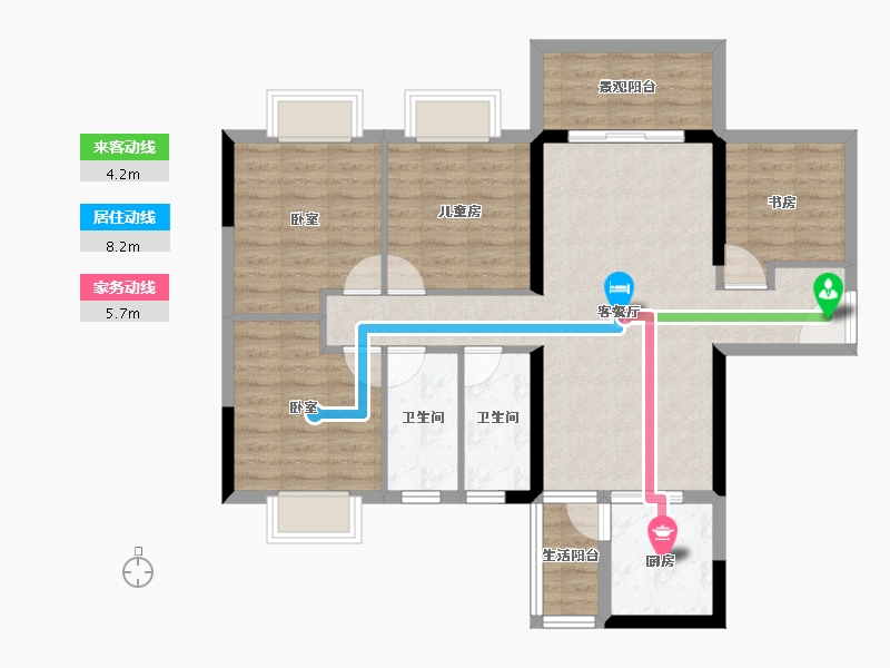 广东省-湛江市-科恒·荟景湾-92.45-户型库-动静线