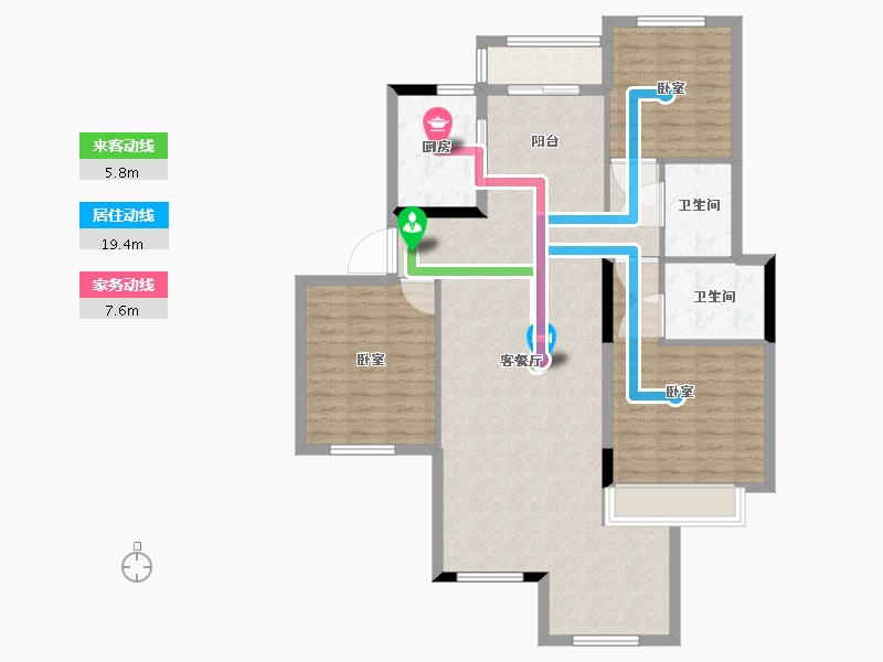 湖北省-武汉市-天熙楚世家-110.00-户型库-动静线