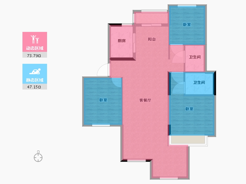 湖北省-武汉市-天熙楚世家-110.00-户型库-动静分区