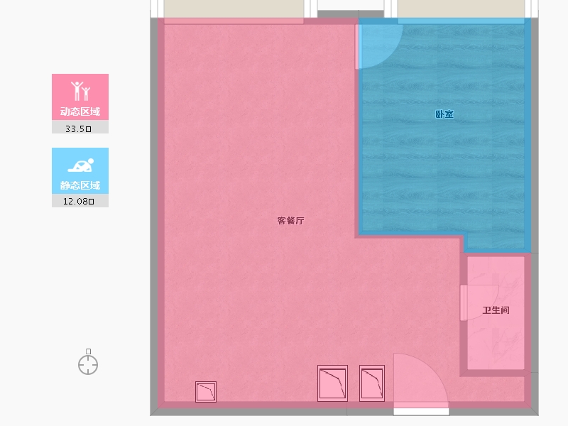 湖南省-长沙市-碧桂园·城市之光-40.83-户型库-动静分区