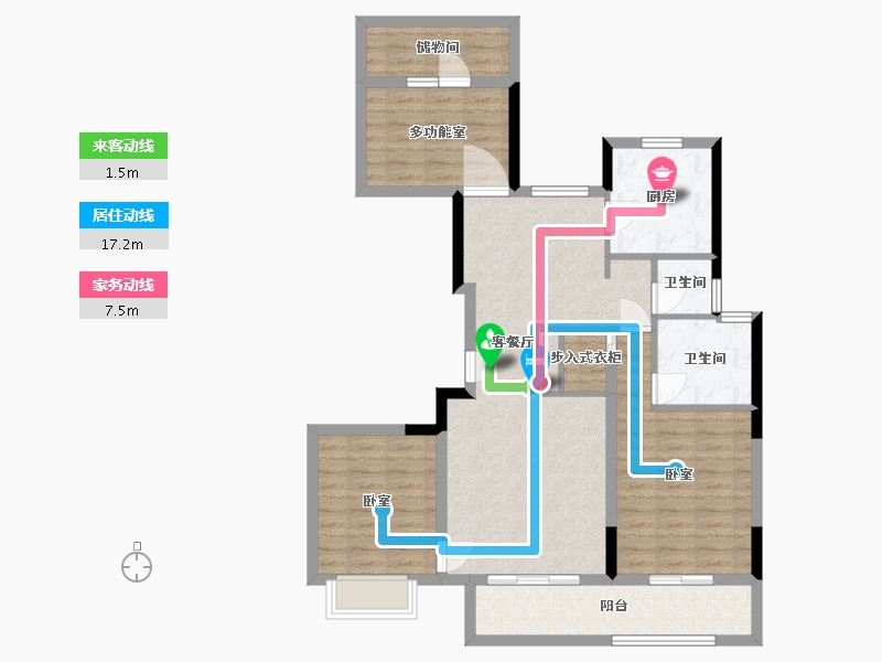 湖北省-武汉市-中建壹品澜荟-98.65-户型库-动静线