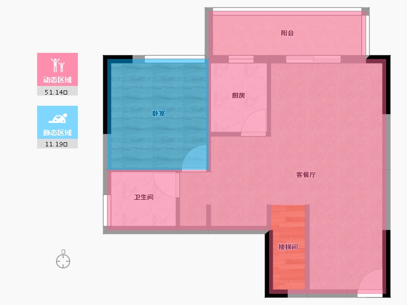 广东省-江门市-富力南湖壹品商用-55.90-户型库-动静分区