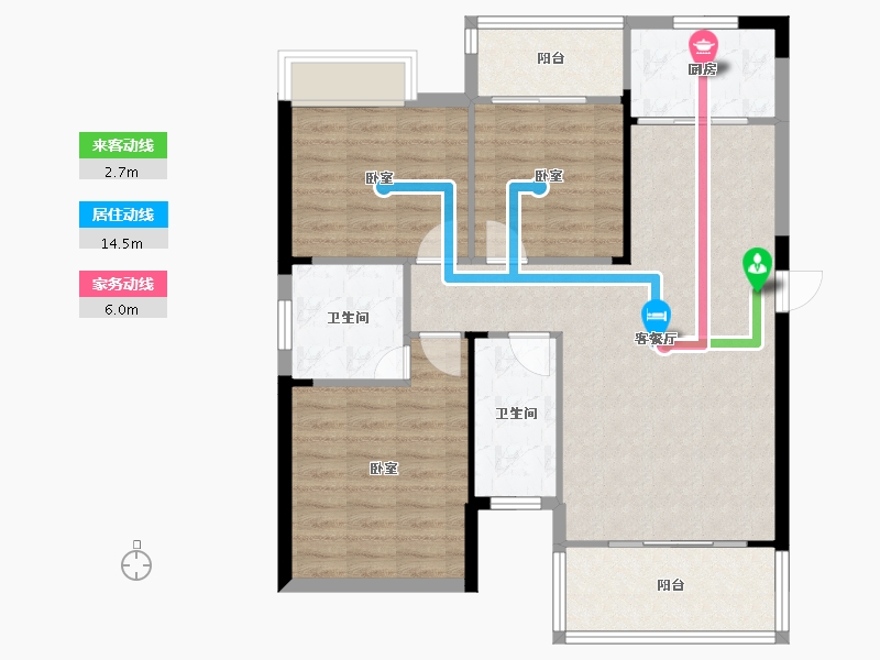 湖南省-邵阳市-永利世纪城-91.77-户型库-动静线