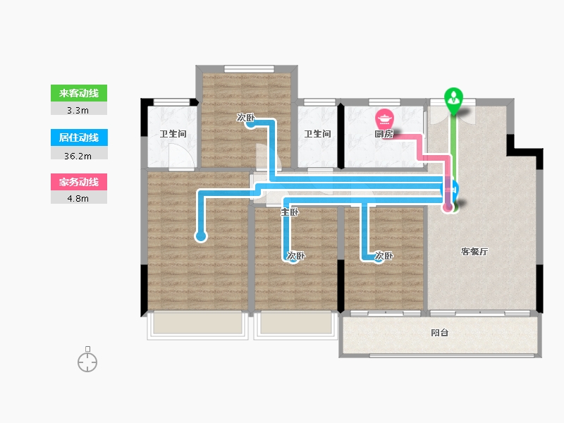 安徽省-蚌埠市-润志蘇州府-113.00-户型库-动静线