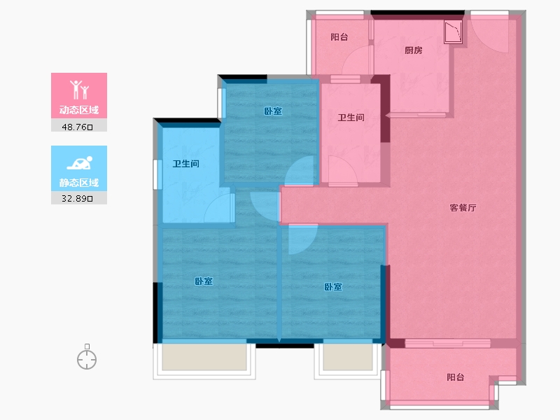 广东省-广州市-常乐府-71.99-户型库-动静分区