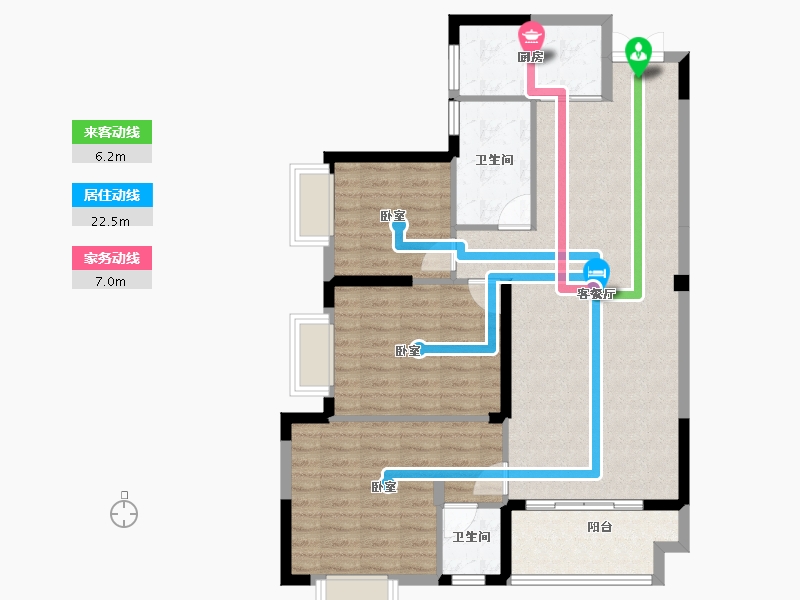 湖北省-咸宁市-双峰新城-97.82-户型库-动静线