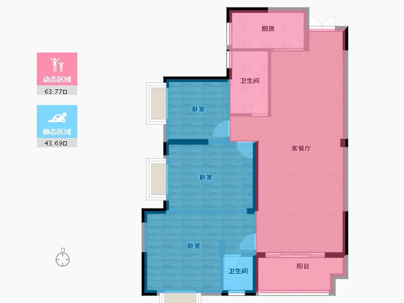 湖北省-咸宁市-双峰新城-97.82-户型库-动静分区