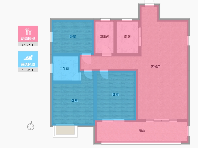 湖南省-邵阳市-汇菁国际-93.71-户型库-动静分区