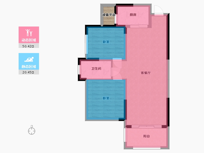 湖南省-湘潭市-九华金水湾-64.86-户型库-动静分区