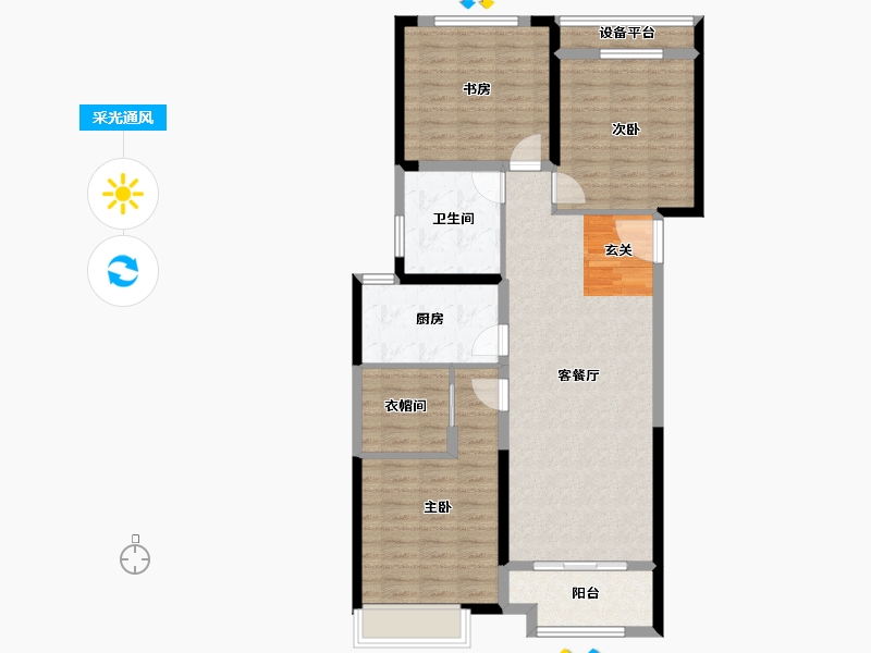 安徽省-宿州市-金皖御景兰庭-98.01-户型库-采光通风